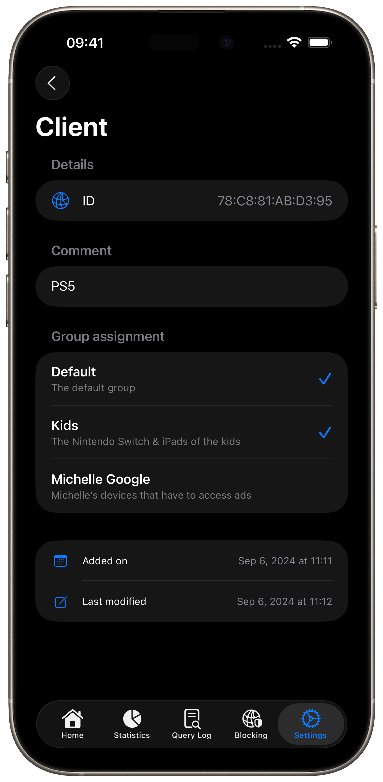 Pi-hole Remote Client Detail